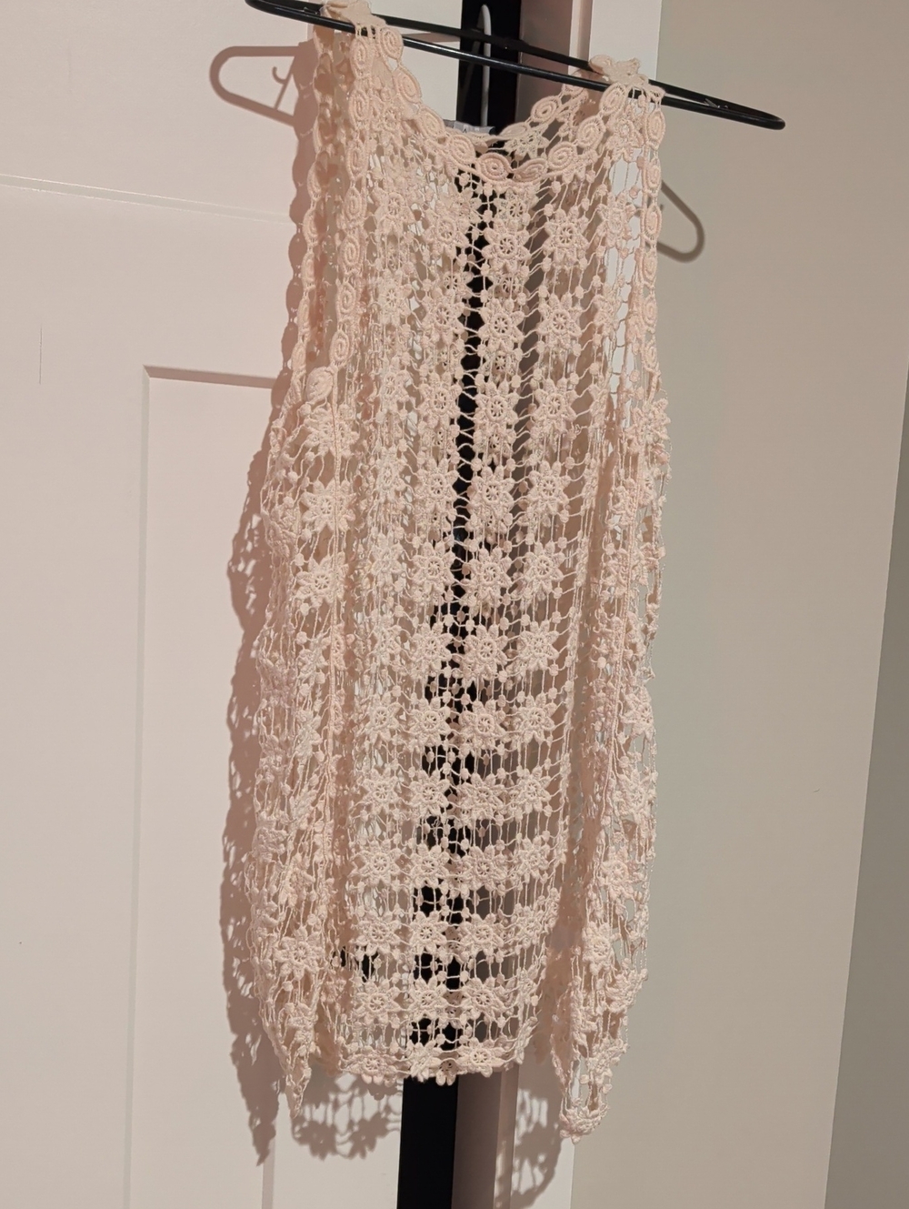 Crochet Lace Bikini Cover Up- Cream